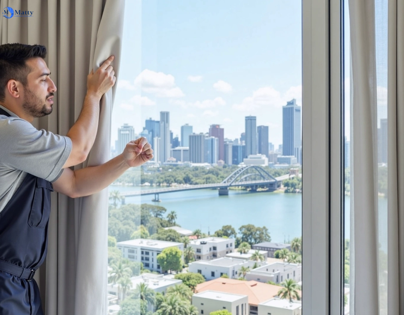Professional curtain steam cleaning service viewbank-vic QLD by Matty Curtain Cleaning